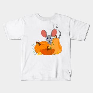 Mouse & Pumpkins Kids T-Shirt